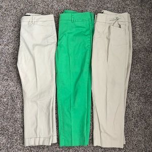 3 Pairs Cropped Dress Pants